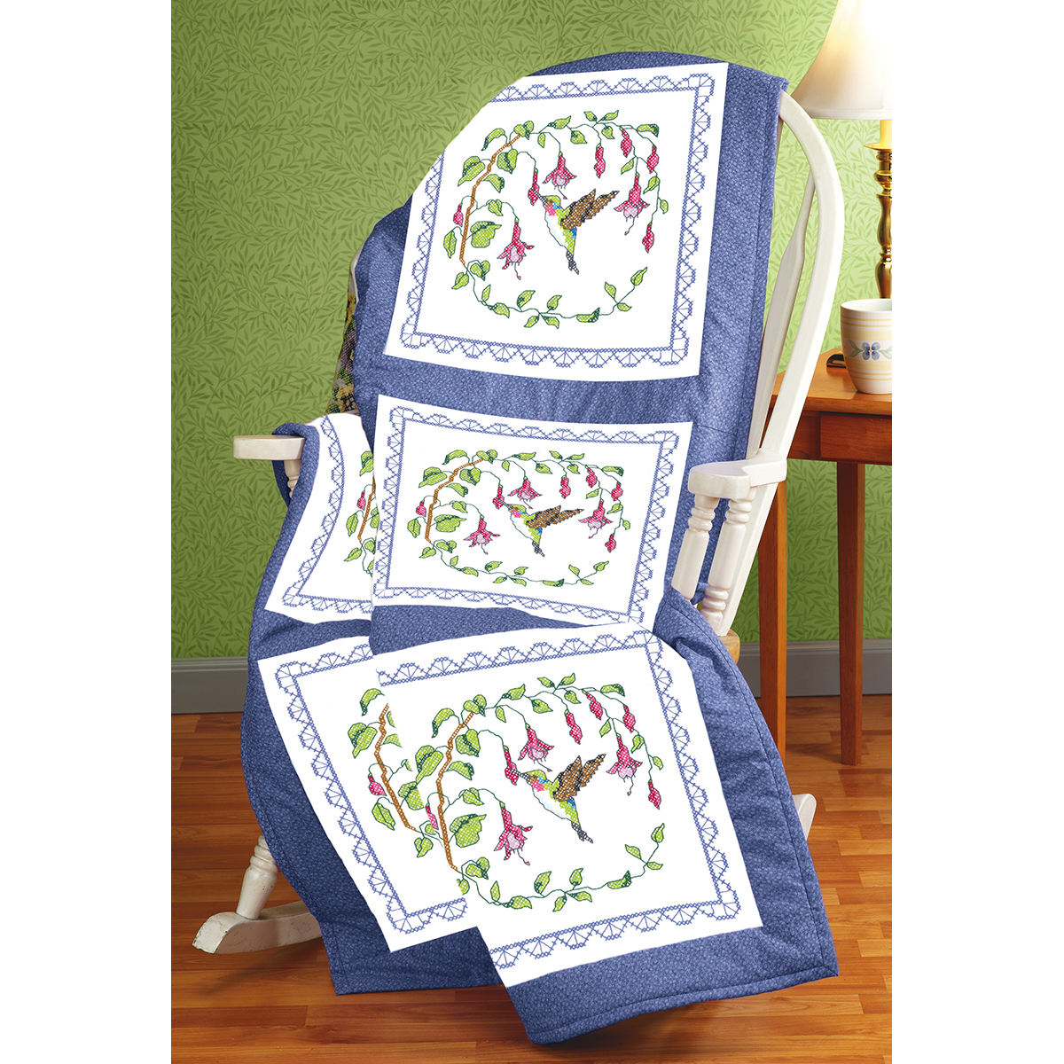 stamped-cross-stitch-quilt-blocks-18-x18-6-pkg-hummingbird-ebay